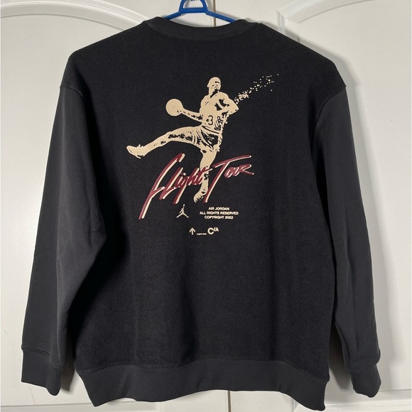 Jordan Flight Heritage black crewneck sweatshirt size XL - Picture 1 of 7